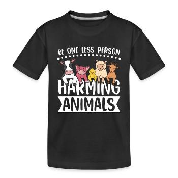 Régime végétalien Soyez un amateur de régime végétalien sans viande de moins - T-shirt bio Premium Enfant - noir - Devant