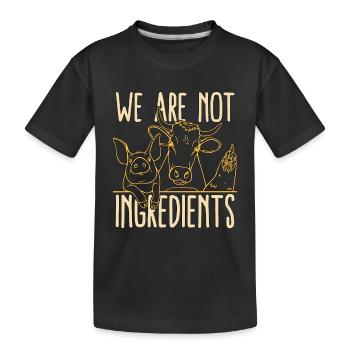Régime végétalien Nous ne sommes pas des amateurs de régime végétalien sans viande - T-shirt bio Premium Enfant - noir - Devant