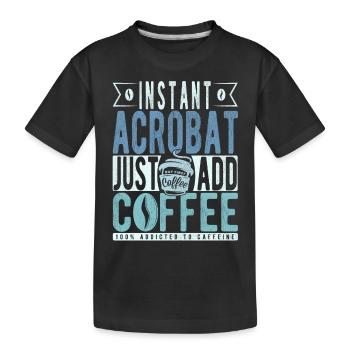 Buchalter Kaffee Spruch - Kinder Premium Bio T-Shirt - Schwarz - Vorne