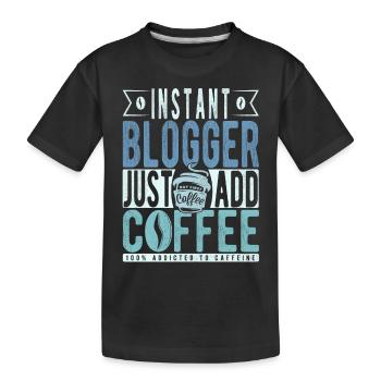 Buchalter Kaffee Spruch - Kinder Premium Bio T-Shirt - Schwarz - Vorne