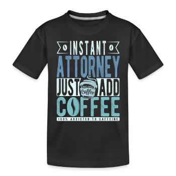 Buchalter Kaffee Spruch - Kinder Premium Bio T-Shirt - Schwarz - Vorne