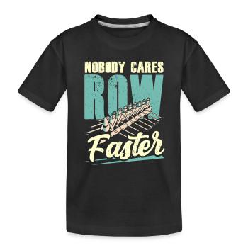 No one cares about the rudder of fast motivation - Kids' Premium Organic T-Shirt - black - Front