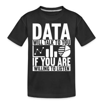 Data Scientist Data Analyst - Kinder Premium Bio T-Shirt - Schwarz - Vorne