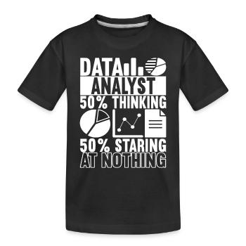 Data Scientist Data Analyst - Kinder Premium Bio T-Shirt - Schwarz - Vorne
