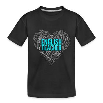 Professeur d’anglais Englisch Lehrer - T-shirt bio Premium Enfant - noir - Devant