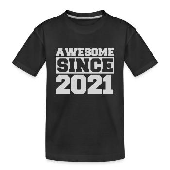 Awesome since 2021 - Kids' Premium Organic T-Shirt - black - Front