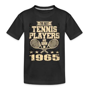 Les meilleurs joueurs de tennis sont nés en 1965 - T-shirt bio Premium Enfant - noir - Devant