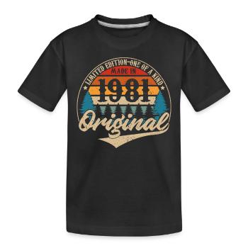 Made in 1981 Original - Kids' Premium Organic T-Shirt - black - Front