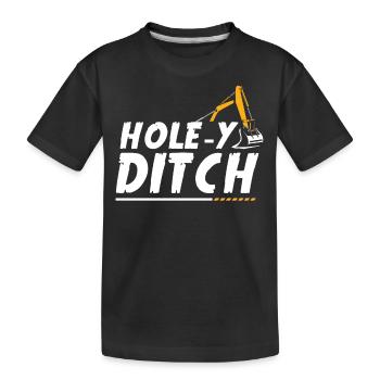 Baggerfahrer, Grabe Sachen Aus - Kinder Premium Bio T-Shirt - Schwarz - Vorne