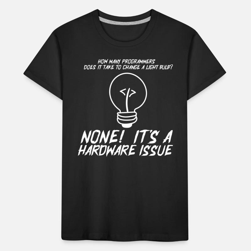 Funny Programmers Light Bulb Hardware Statement Kids' Premium Organic T-Shirt