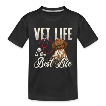 La vie vétérinaire vétérinaire est le vétérinaire du médecin vétérinaire - T-shirt bio Premium Enfant - noir - Devant