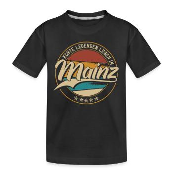Mainz Echte Legenden leben in Mainzer - Kinder Premium Bio T-Shirt - Schwarz - Vorne