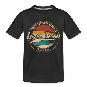 Leverkusen Echte Legenden leben in Leverkusener - Kinder Premium Bio T-Shirt - Schwarz - Vorne
