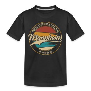 Mannheim Echte Legenden leben in Mannheimer - Kinder Premium Bio T-Shirt - Schwarz - Vorne