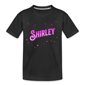 Shirley Namen personalisiert - Kinder Premium Bio T-Shirt - Schwarz - Vorne