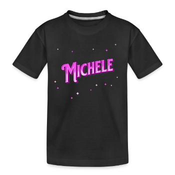 Michele nom personnalisé - T-shirt bio Premium Enfant - noir - Devant