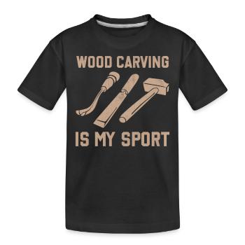 Ice Carving Chain Saw - Ice Carving Is My Sport - Kinder Premium Bio T-Shirt - Schwarz - Vorne