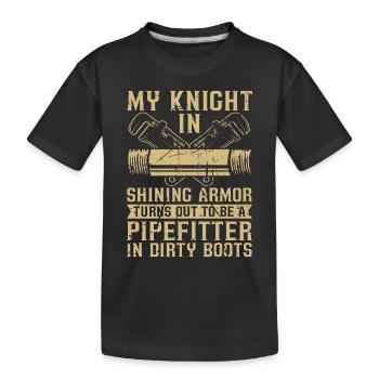 Tuyauteur Mon chevalier dans Shining Pipes Tuyauteurs - T-shirt bio Premium Enfant - noir - Devant