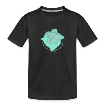 Rose Rote Rose Handgezeichnet - Kinder Premium Bio T-Shirt - Schwarz - Vorne