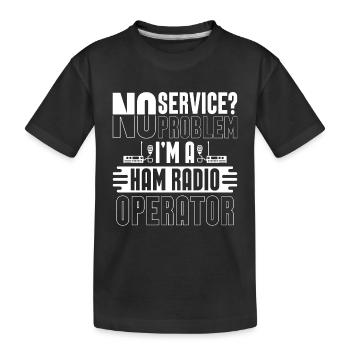 Radio amateur Pas de service Pas de problème Aime la tour de radio - T-shirt bio Premium Enfant - noir - Devant