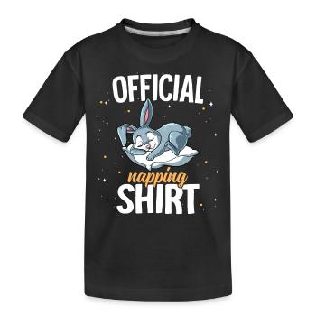 Schlafendes Kaninchen Offizielles Nickerchen - Kinder Premium Bio T-Shirt - Schwarz - Vorne