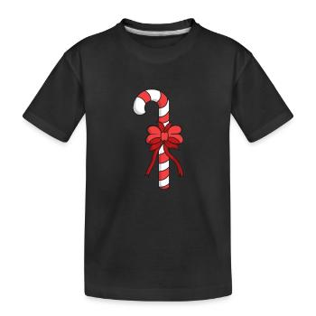 Zuckerstange Süßigkeit - Kinder Premium Bio T-Shirt - Schwarz - Vorne