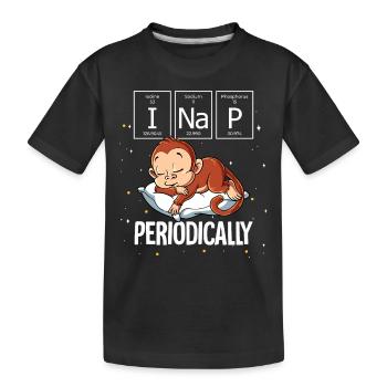 Schlafaffe Ich mache regelmäßig ein Nickerchen - Kinder Premium Bio T-Shirt - Schwarz - Vorne