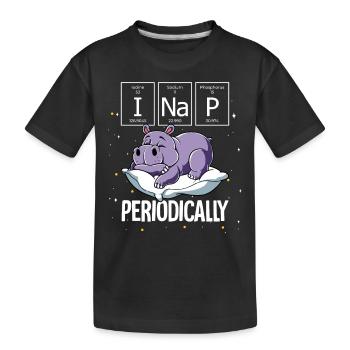 Hippopotame endormi Je fais une sieste périodiquement - T-shirt bio Premium Enfant - noir - Devant