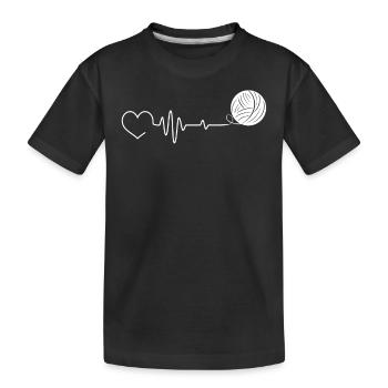 Tricot Tricot Crochet Tricoteur - T-shirt bio Premium Enfant - noir - Devant