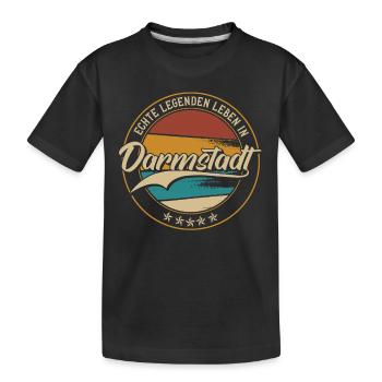 Darmstadt Echte Legenden leben in Darmstadter - Kinder Premium Bio T-Shirt - Schwarz - Vorne