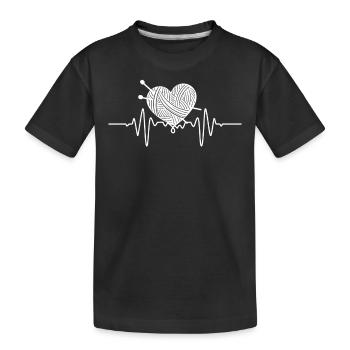 Tricot Tricot Crochet Tricoteur - T-shirt bio Premium Enfant - noir - Devant