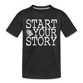 Autor Schreiber - Kinder Premium Bio T-Shirt - Schwarz - Vorne