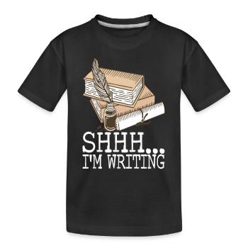 Autor Schreiber - Kinder Premium Bio T-Shirt - Schwarz - Vorne