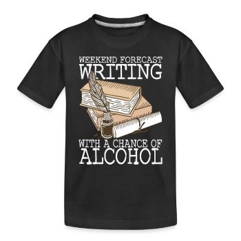 Autor Schreiber - Kinder Premium Bio T-Shirt - Schwarz - Vorne