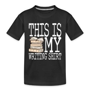 Autor Schreiber - Kinder Premium Bio T-Shirt - Schwarz - Vorne