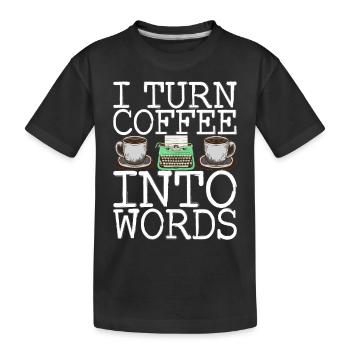 Autor Schreiber - Kinder Premium Bio T-Shirt - Schwarz - Vorne