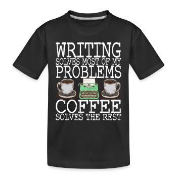 Autor Schreiber - Kinder Premium Bio T-Shirt - Schwarz - Vorne