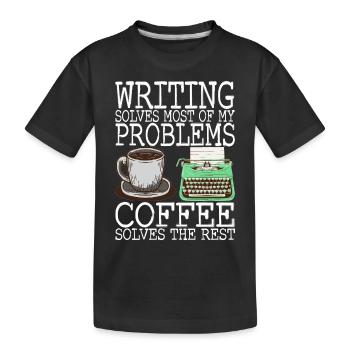 Autor Schreiber - Kinder Premium Bio T-Shirt - Schwarz - Vorne