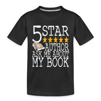 Autor Schreiber - Kinder Premium Bio T-Shirt - Schwarz - Vorne