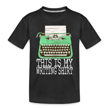 Autor Schreiber - Kinder Premium Bio T-Shirt - Schwarz - Vorne