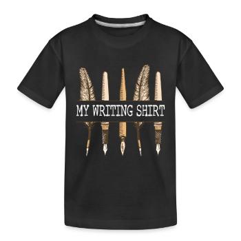 Autor Schreiber - Kinder Premium Bio T-Shirt - Schwarz - Vorne