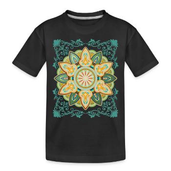 Vintage Design Mandala Design Vintage Mandala - T-shirt bio Premium Enfant - noir - Devant