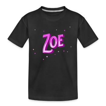 Zoe nom personnalisé - T-shirt bio Premium Enfant - noir - Devant
