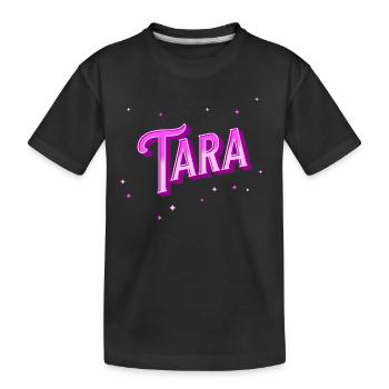 Nom Tara personnalisé - T-shirt bio Premium Enfant - noir - Devant
