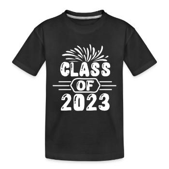 class of 2023 - Kids' Premium Organic T-Shirt - black - Front