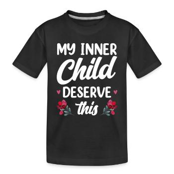 Mon enfant intérieur mérite le doux amour de soi - T-shirt bio Premium Enfant - noir - Devant