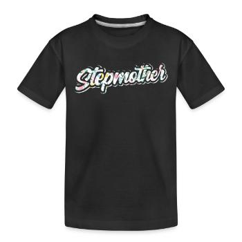 Stiefmutter Pflegemutter Ziehmutter Stepmother - Kinder Premium Bio T-Shirt - Schwarz - Vorne