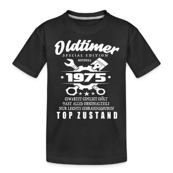 Oldtimer Special Edition Modell 1975 - Kinder Premium Bio T-Shirt - Schwarz - Vorne