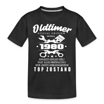 Oldtimer Special Edition Modell 1980 - Kinder Premium Bio T-Shirt - Schwarz - Vorne