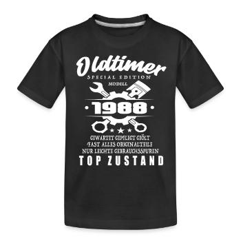 Oldtimer Special Edition Modell 1988 - Kinder Premium Bio T-Shirt - Schwarz - Vorne